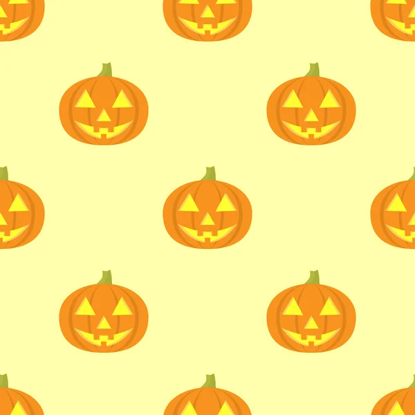 Seamless pattern with the image of a pumpkin. Halloween pattern. — Stock Vector