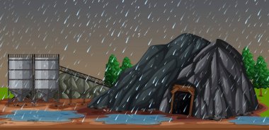 Benim resimde bir yağmurlu gece