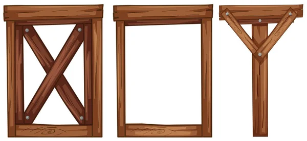 Ilustracja Element Drewniany — Wektor stockowy