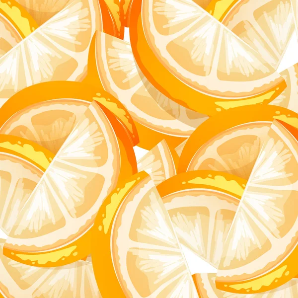 Sömlös Orange Frukt Bakgrund Illustration — Stock vektor