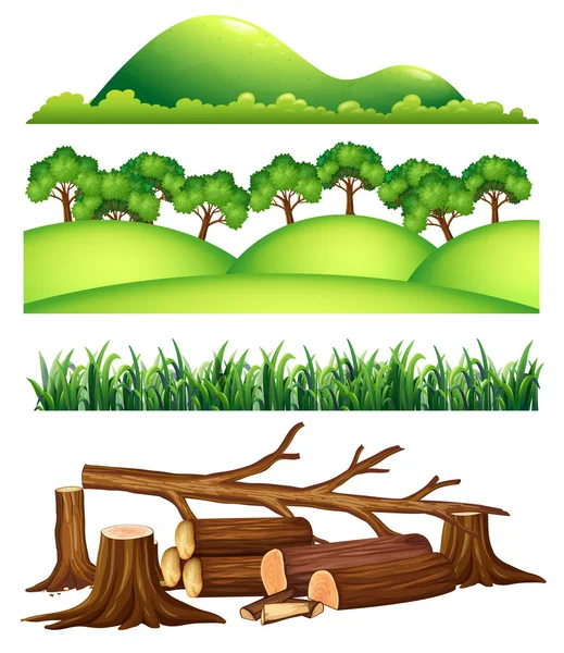 A Set of Landscape Element illustration