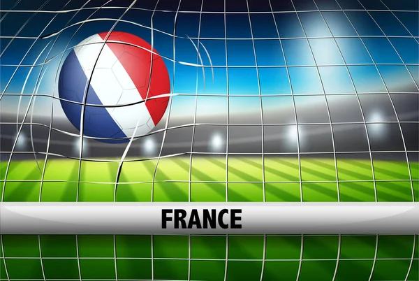 Francia Calcio Palla Bandiera Illustrazione — Vettoriale Stock