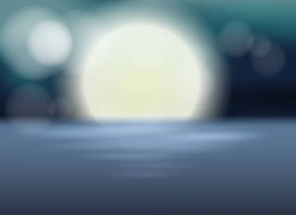 Blur Full Moon Template Illustration — Stock Vector