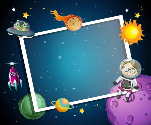 Ein Space Element Frame Illustration — Stockvektor