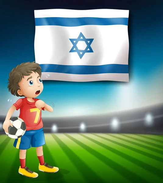 Israel Football Player Template Illustration — Stock Vector