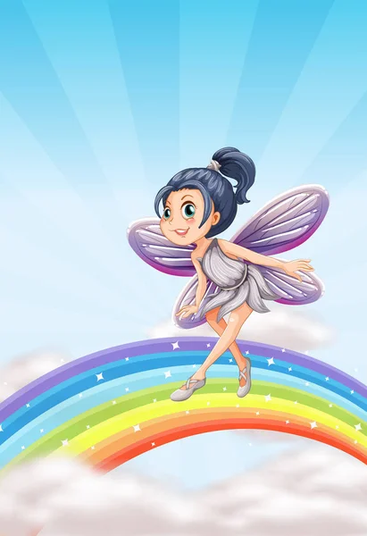 Fairy Rainbow Illustration — Stock Vector