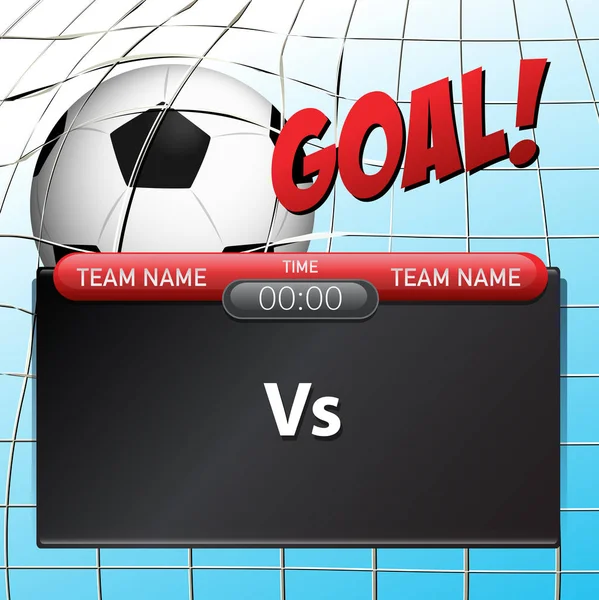 Soccer Scoreboard Template Illustration — Stock Vector