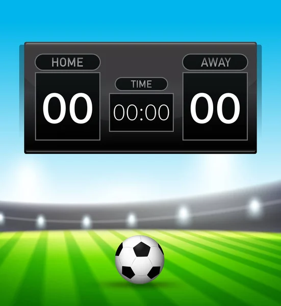 Soccer Scoreboard Template Illustration — Stock Vector