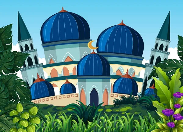 美しいブルーモスクの図 — ストックベクタ