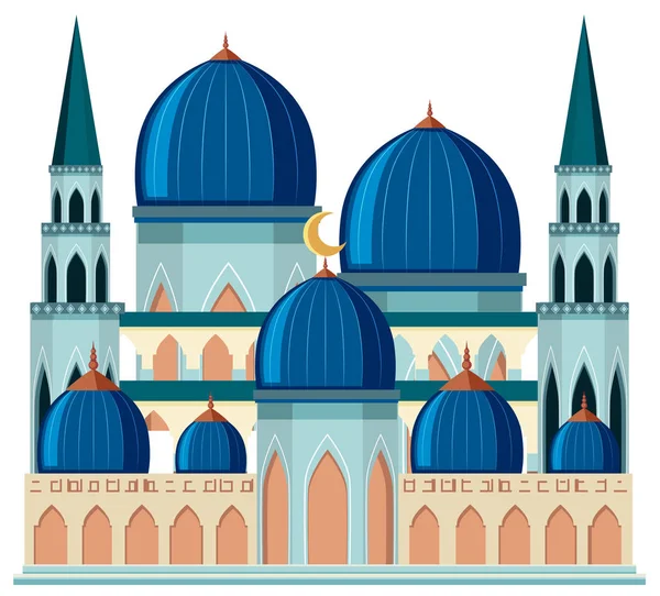 Uma Bela Ilustração Mesquita Azul — Vetor de Stock