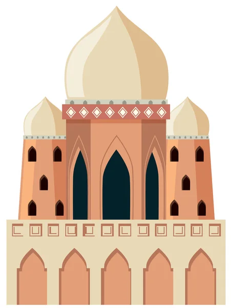 Una Mezquita Sobre Fondo Blanco Ilustración — Vector de stock