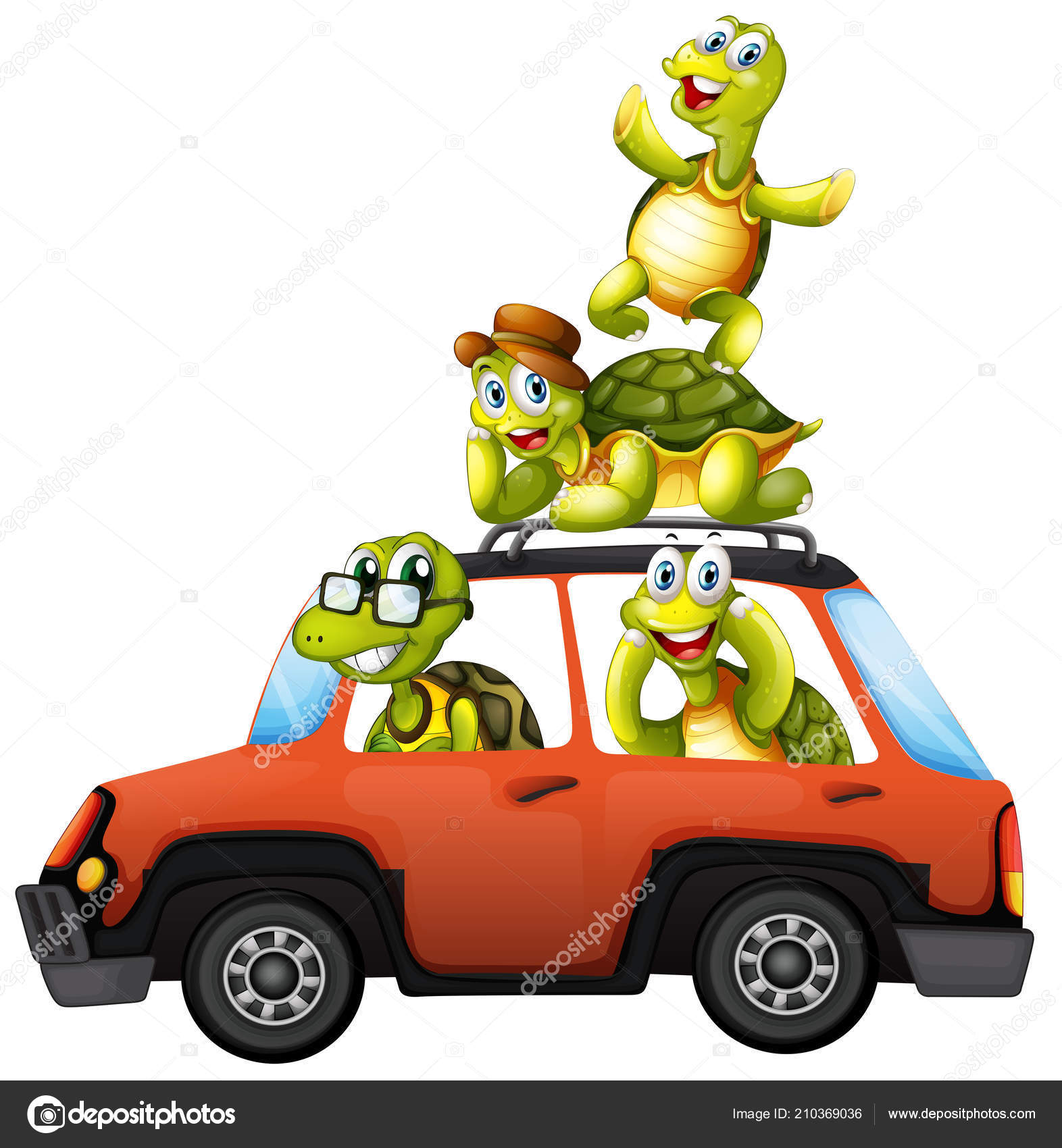 Turtle car Vector Art Stock Images | Depositphotos
