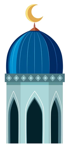 Elemento Moschea Sfondo Bianco Illustrazione — Vettoriale Stock