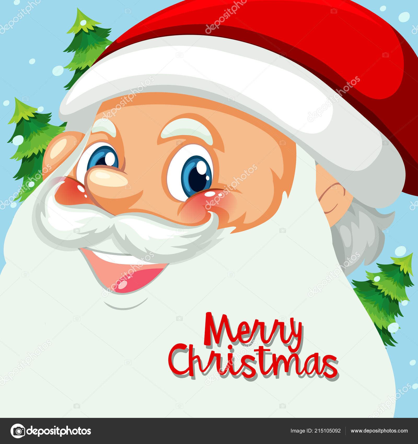 happy santa face template illustration stock vector santa face template