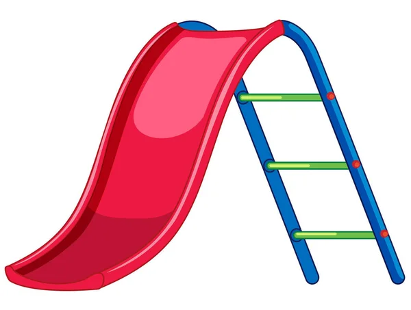 Ilustração Equipamento Parque Infantil Vermelho Slide —  Vetores de Stock