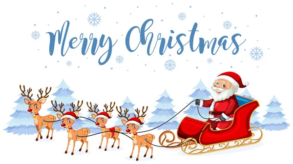 Santa Claus Feliz Plantilla Navidad Ilustración — Archivo Imágenes Vectoriales