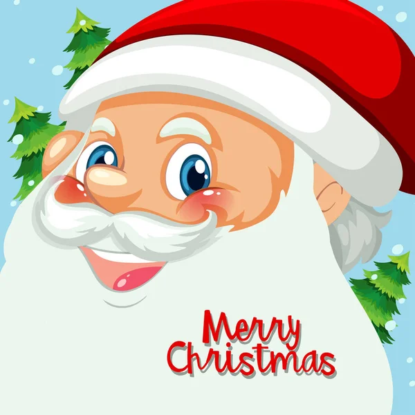 Happy Santa Gezicht Sjabloon Illustratie — Stockvector
