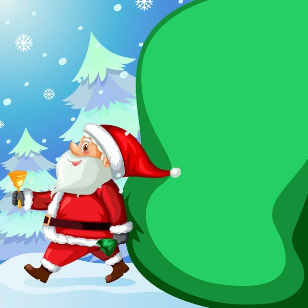 Santa Claude Grand Sac Cadeau Illustration — Image vectorielle