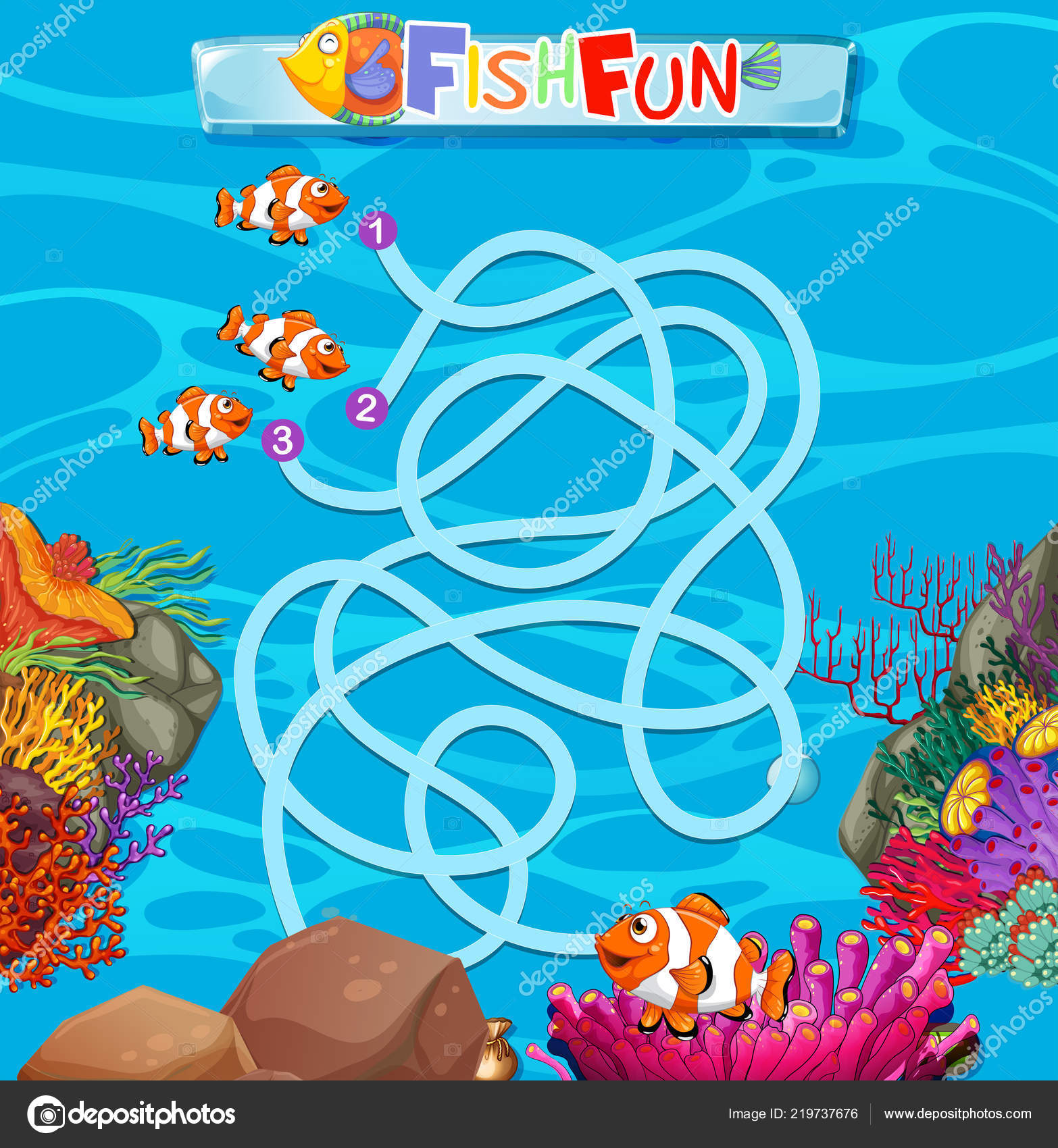 Jogos para Crianças Online: Labirinto do peixe
