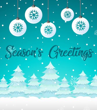 Kış kar Noel şablon çizimi