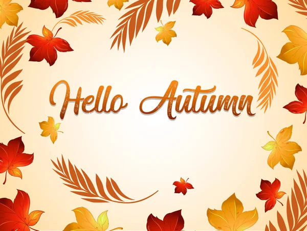 Autumn Thanksgiving Background Template Ilustração —  Vetores de Stock