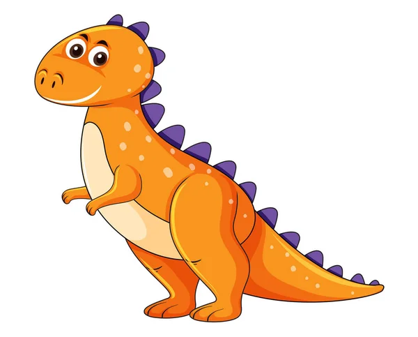 Carino Arancione Dinosauro Personaggio Illustrazione Vettoriale Stock