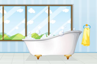 Banyo çizimde 1küvet