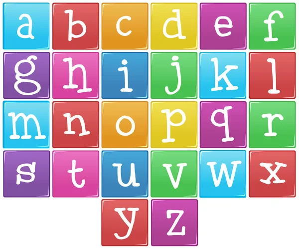 English Alphabet Illustration — Stock Vector