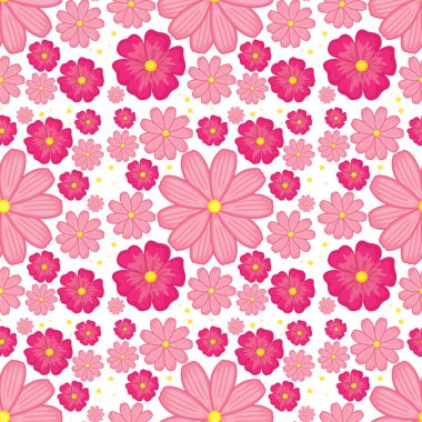 Pembe çiçek sorunsuz arka plan illüstrasyon