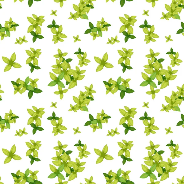 Illustration Motif Sans Couture Feuille Verte — Image vectorielle