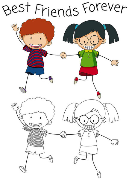 Doolde graphic of friend illustration