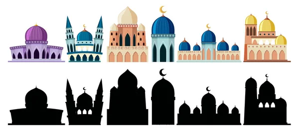 Mesquita Ilustração Estilo Diferente — Vetor de Stock