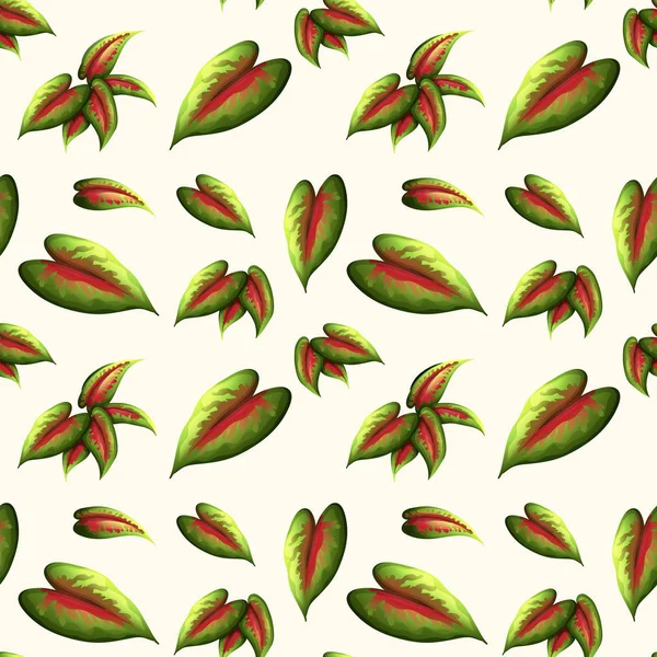 Beautiful Leaf Seamless Pattern Illustration — Stock Vector