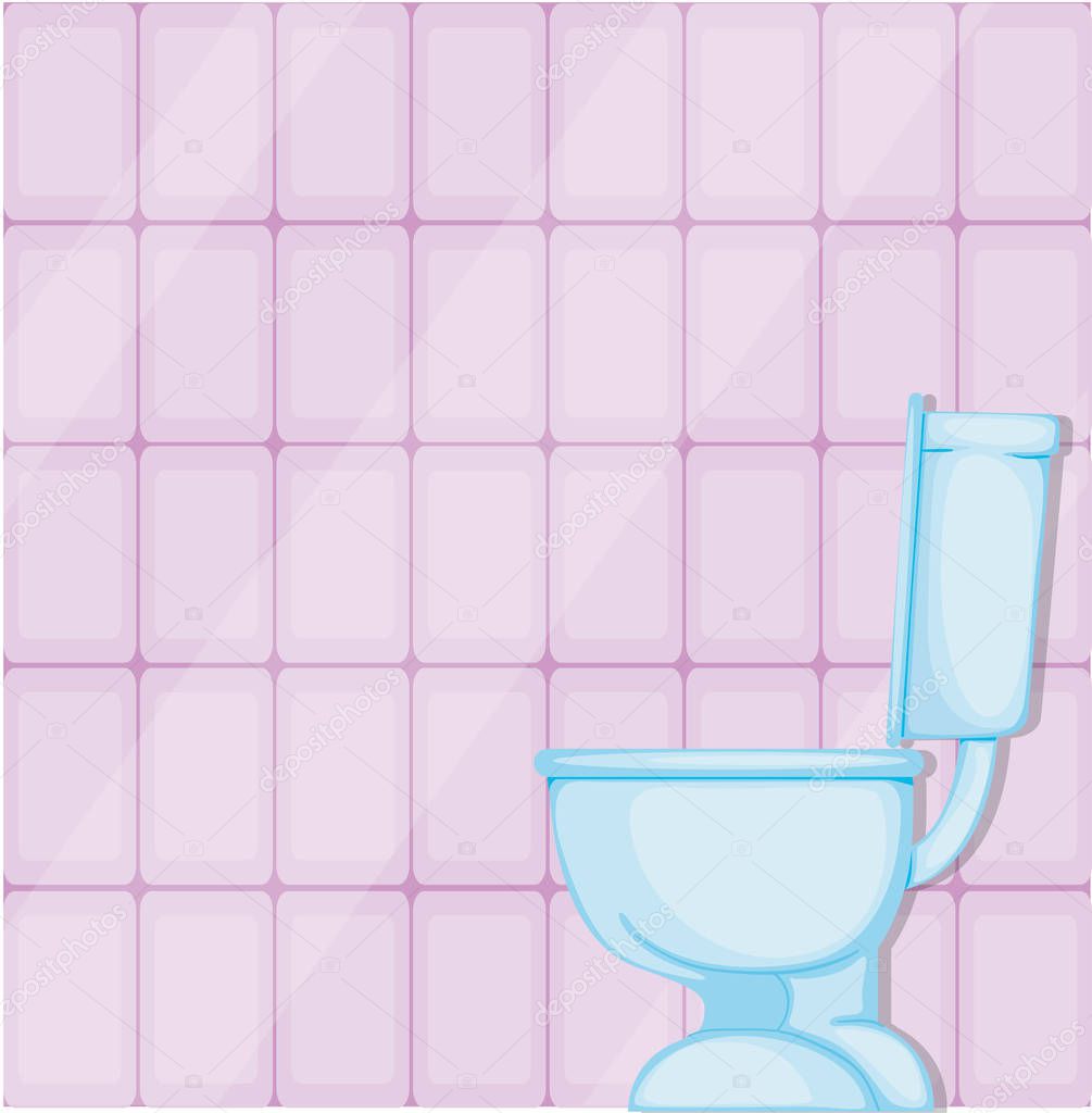A toilet bowl in toilet illustration