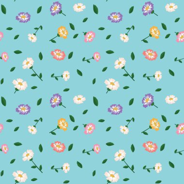 Güzel çiçek Dikişsiz desen illüstrasyon