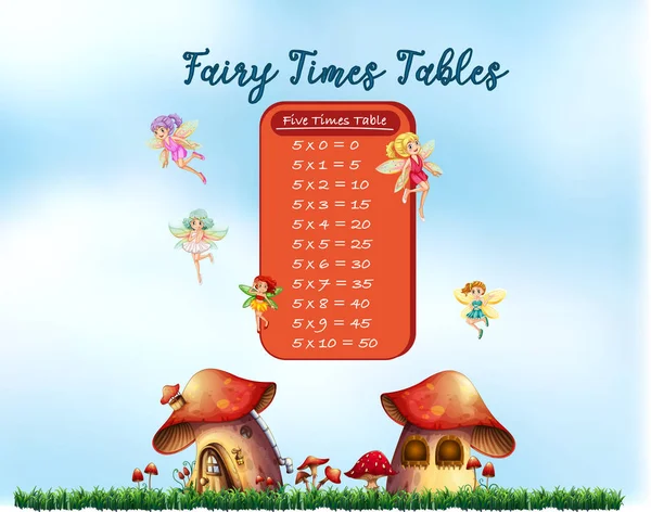 时间桌与童话例证 — 图库矢量图片