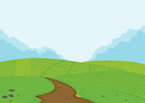 Uma Paisagem Rural Ilustração Fundo — Vetor de Stock