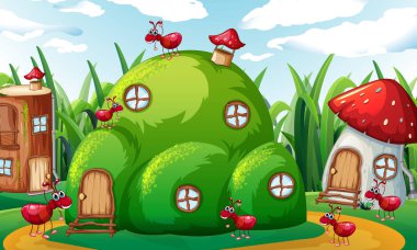 Aile karıncalar karınca hills gösterimde oynamak