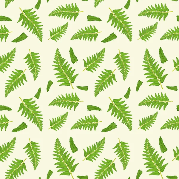 シダの葉のシームレスなパターン図 — ストックベクタ
