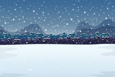 Bir açık kış manzara örnek