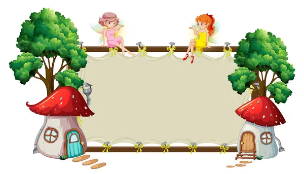 Fairy Tale Banner Illustration — Stock Vector