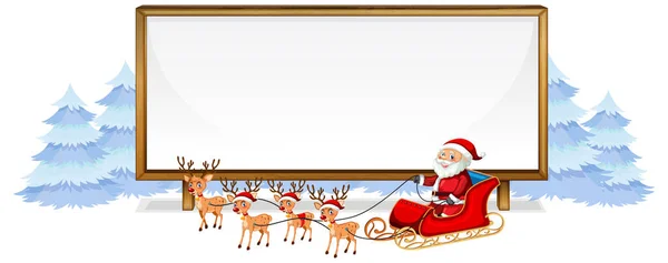 Papai Noel Quadro Branco Banner Ilustração — Vetor de Stock