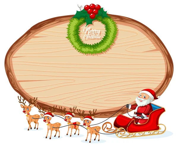 Banner Ξύλινο Χριστουγεννιάτικο Θέμα Εικονογράφηση — Διανυσματικό Αρχείο