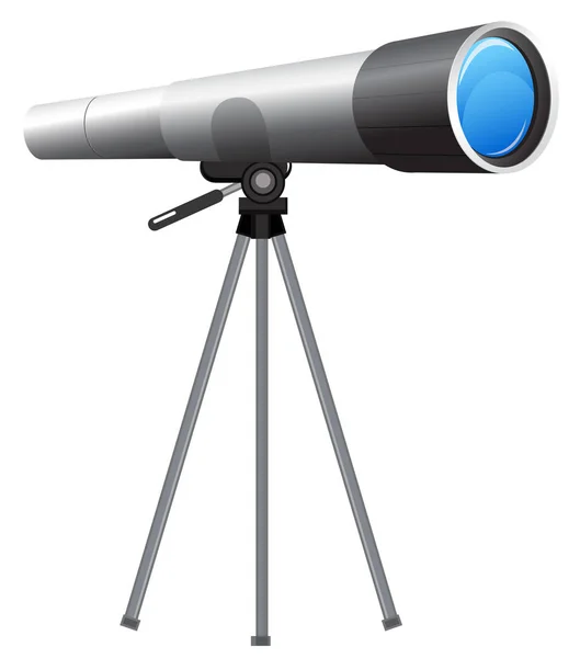 Télescope Sur Fond Blanc Illustration — Image vectorielle