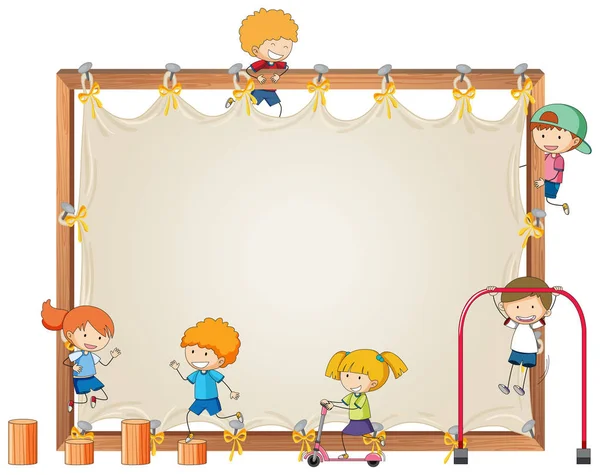 Children Empty Board Illustration — Stock Vector