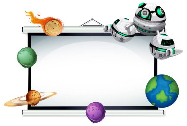 Bir boş projektörü ekran alanı Tema örnek