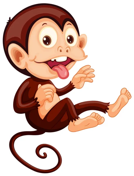 Eine Verspielte Affenfigur Illustration — Stockvektor