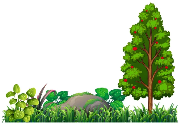 Geïsoleerde Natuur Plant Element Illustratie — Stockvector