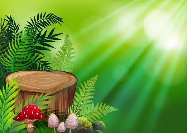 Eine Grüne Natur Hintergrund Illustration — Stockvektor
