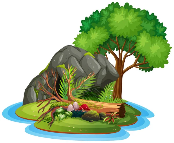 Uma Ilustração Isolada Ilha Natureza —  Vetores de Stock